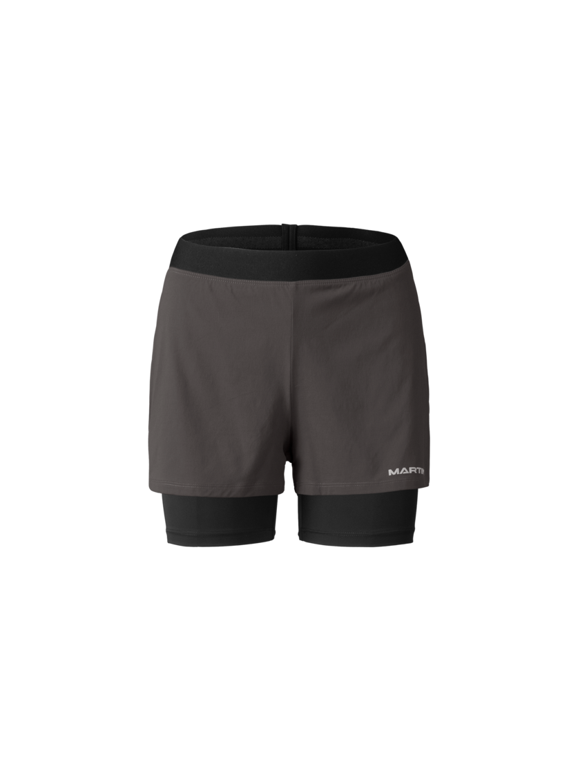Martini Sportswear - PACEMAKER 2in1 Shorts W - Shorts in steel - front view - Women