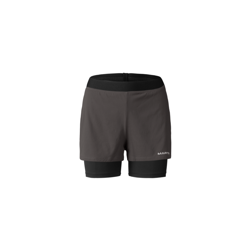 Martini Sportswear - PACEMAKER 2in1 Shorts W - Kurze Hosen in steel - Vorderansicht - Damen
