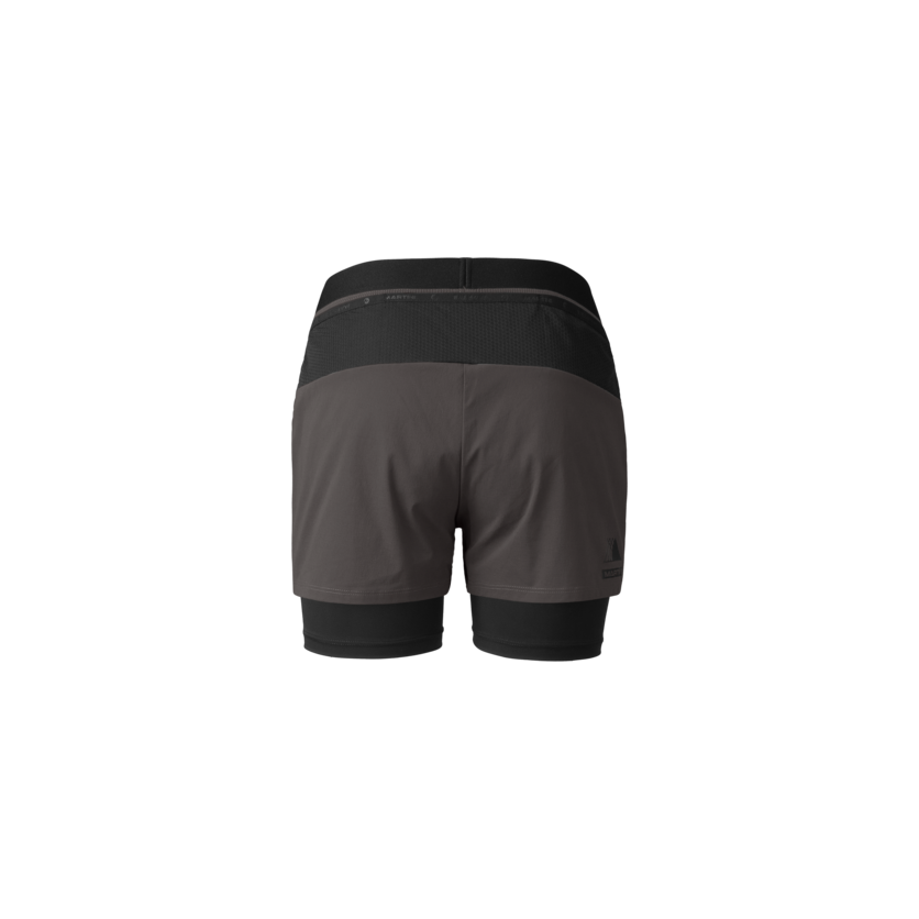 Martini Sportswear - PACEMAKER 2in1 Shorts W - Kurze Hosen in steel - Rückansicht - Damen