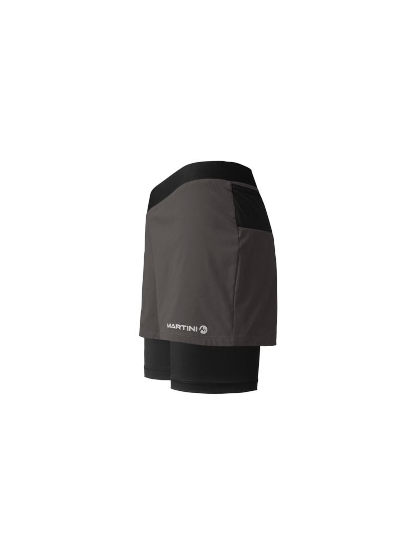Martini Sportswear - PACEMAKER 2in1 Shorts W - Shorts in steel - side view - Women