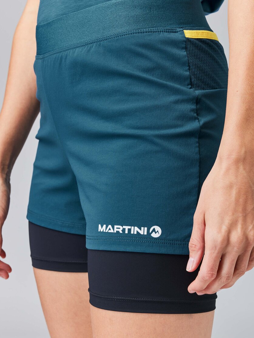 Martini Sportswear - PACEMAKER 2in1 Shorts W - Kurze Hosen in poseidon - Detail 1 - Damen