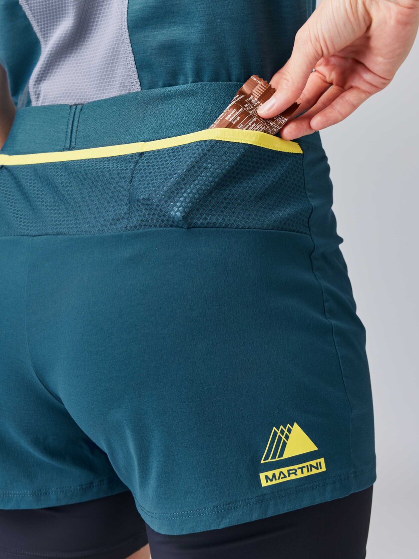 Martini Sportswear - PACEMAKER 2in1 Shorts W - Kurze Hosen in poseidon - Detail 3 - Damen