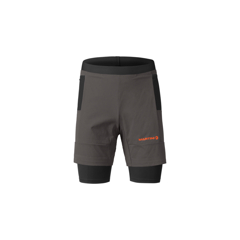 Martini Sportswear - PACEMAKER 2in1 Shorts M - Kurze Hosen in steel-black - Vorderansicht - Herren