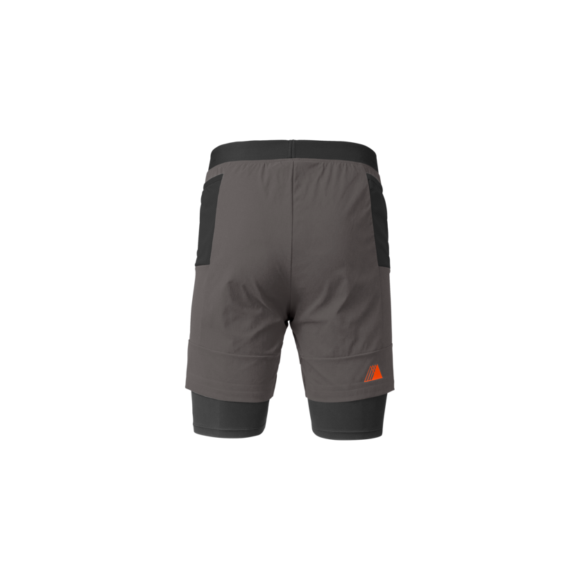 Martini Sportswear - PACEMAKER 2in1 Shorts M - Kurze Hosen in steel-black - Rückansicht - Herren