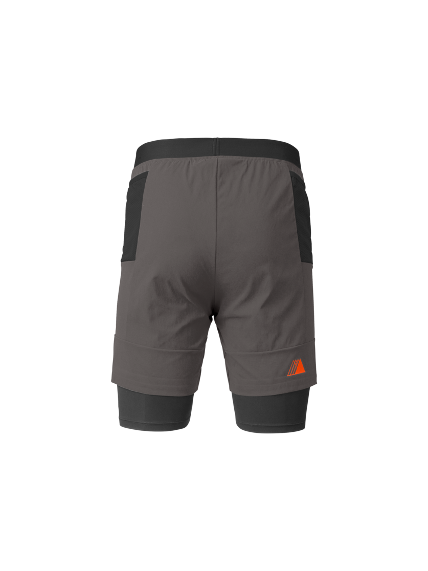 Martini Sportswear - PACEMAKER 2in1 Shorts M - Kurze Hosen in steel-black - Rückansicht - Herren