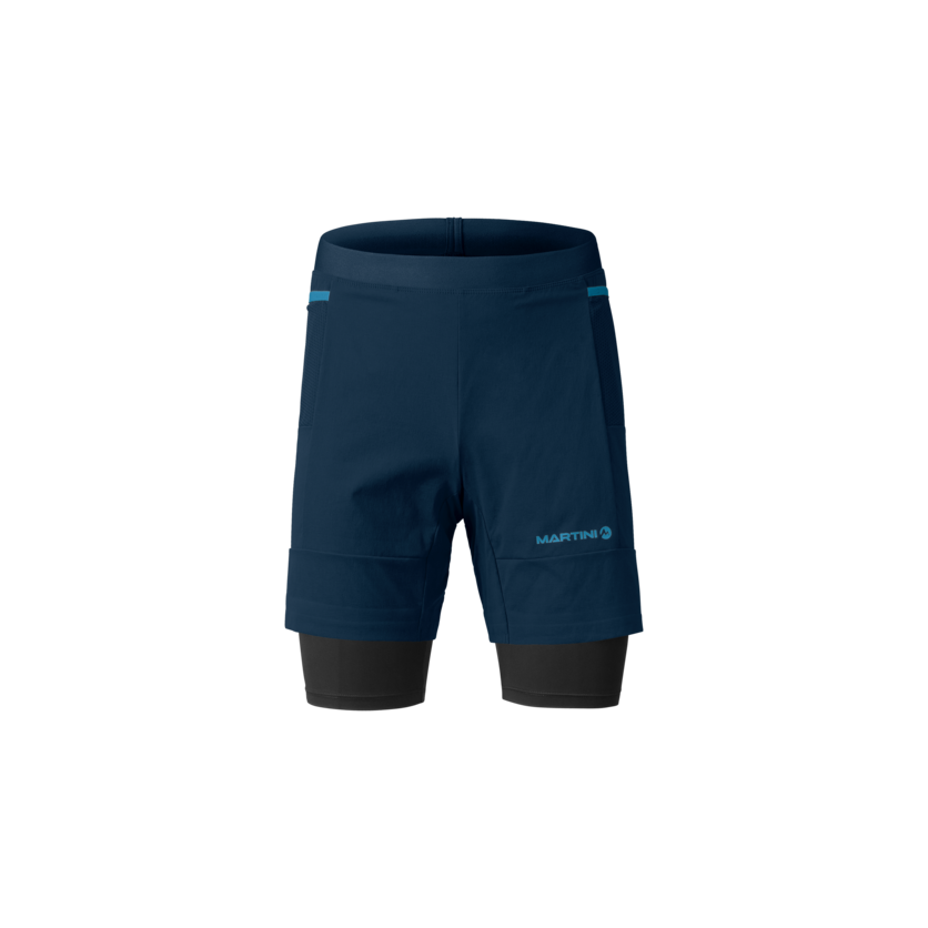 Martini Sportswear - PACEMAKER 2in1 Shorts M - Kurze Hosen in true navy-horizon - Vorderansicht - Herren