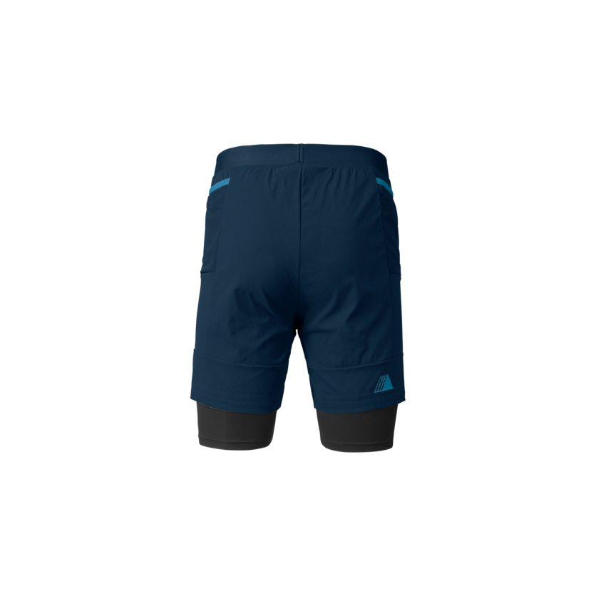 Martini Sportswear - PACEMAKER 2in1 Shorts M - Kurze Hosen in true navy-horizon - Rückansicht - Herren