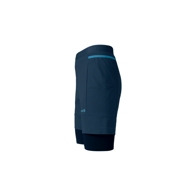 Martini Sportswear - PACEMAKER 2in1 Shorts M - Kurze Hosen in true navy-horizon - Seitenansicht - Herren