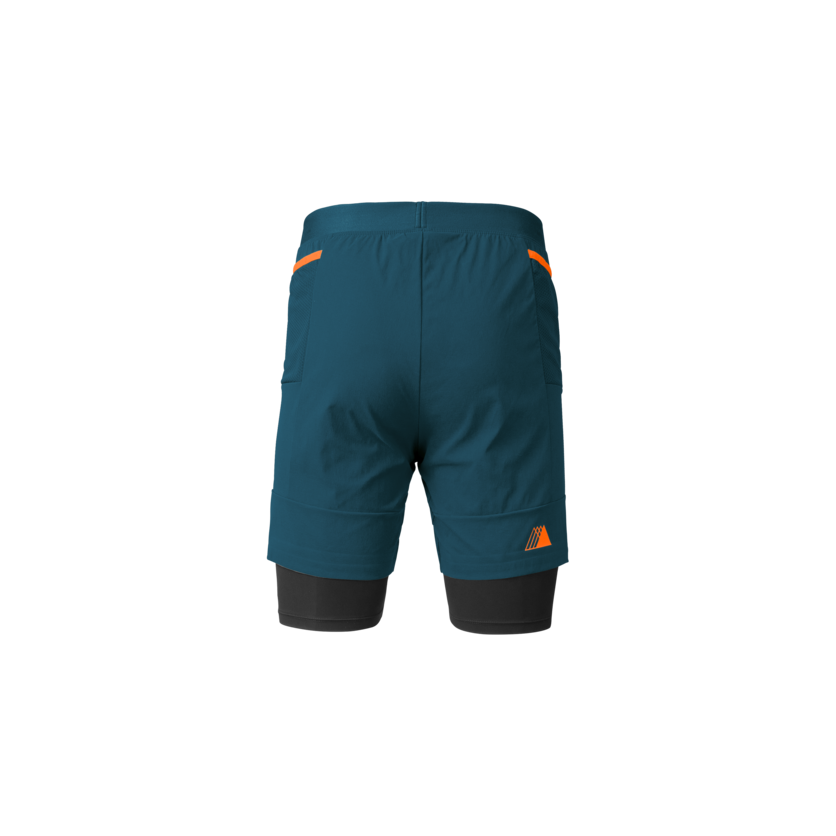 Martini Sportswear - PACEMAKER 2in1 Shorts M - Kurze Hosen in poseidon-fire - Rückansicht - Herren