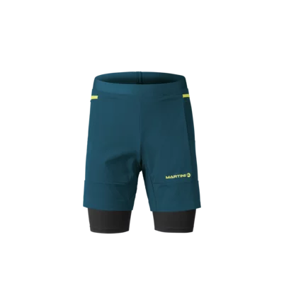 Martini Sportswear - PACEMAKER 2in1 Shorts M - Kurze Hosen in poseidon-greenery - Vorderansicht - Herren