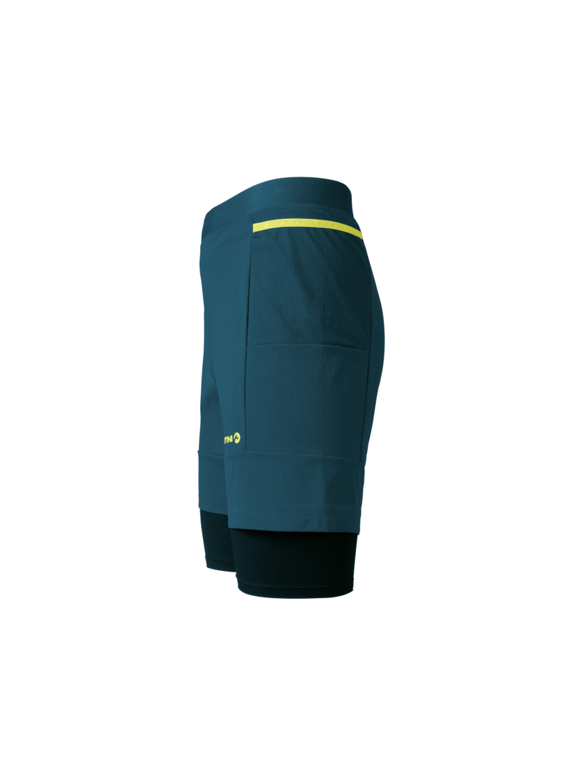 Martini Sportswear - PACEMAKER 2in1 Shorts M - Shorts in poseidon-greenery - side view - Men