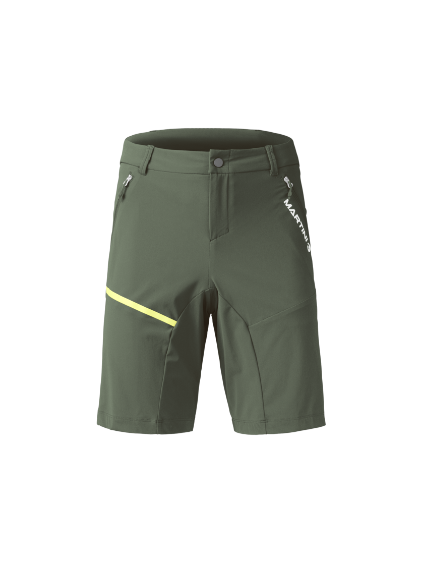 Martini Sportswear - HIGHVENTURE Shorts Dynamic M - Shorts in mosstone-greenery - front view - Men