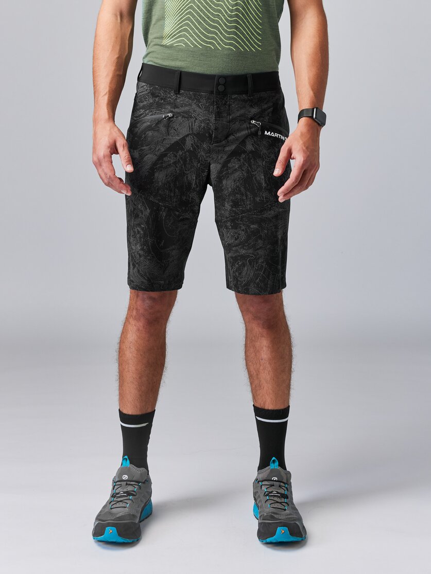 Martini Sportswear - TREKTECH Shorts M - Kurze Hosen in black-steel - Vorderansicht Model - Herren
