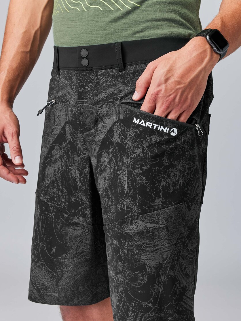 Martini Sportswear - TREKTECH Shorts M - Kurze Hosen in black-steel - Detail 1 - Herren