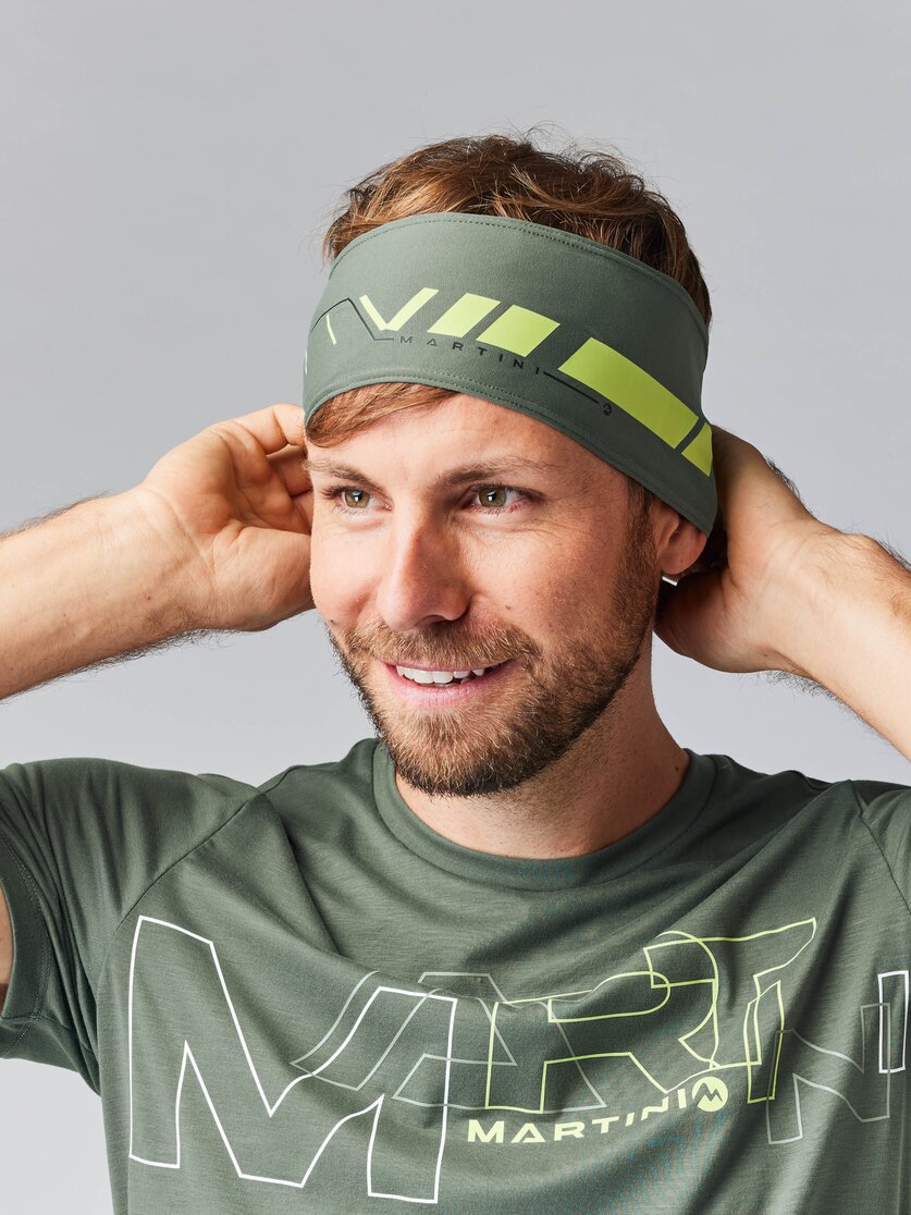 Martini Sportswear - NEVERREST Headband M - Headbands in mosstone-greenery - Detail 1 - Men