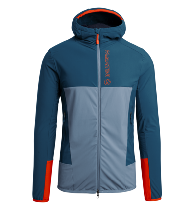Martini Sportswear - TENNESS - Hybrid Jackets in Grey-Night Blue-Red - front view - Men