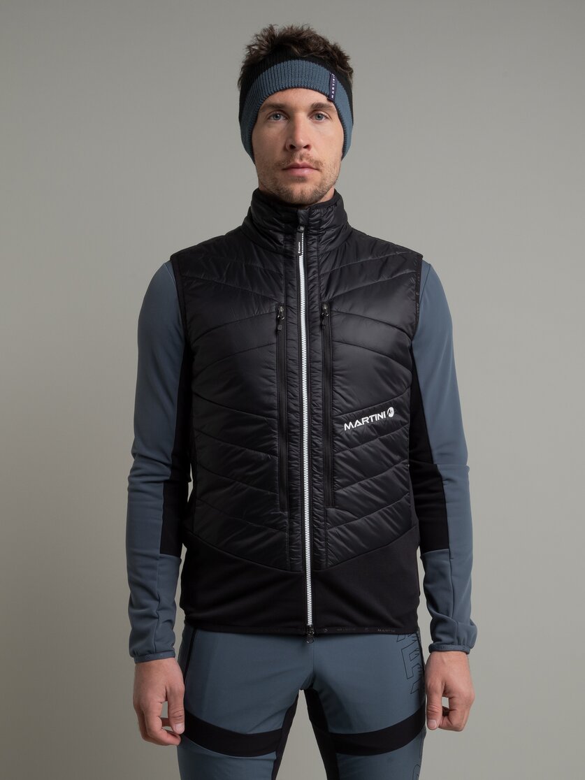 Martini Sportswear - GLACIER - Gilet in black - vista frontale modello - Uomo