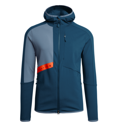 Martini Sportswear - FEEL.FREE - Midlayers in Night Blue-Grey-Red - front view - Men