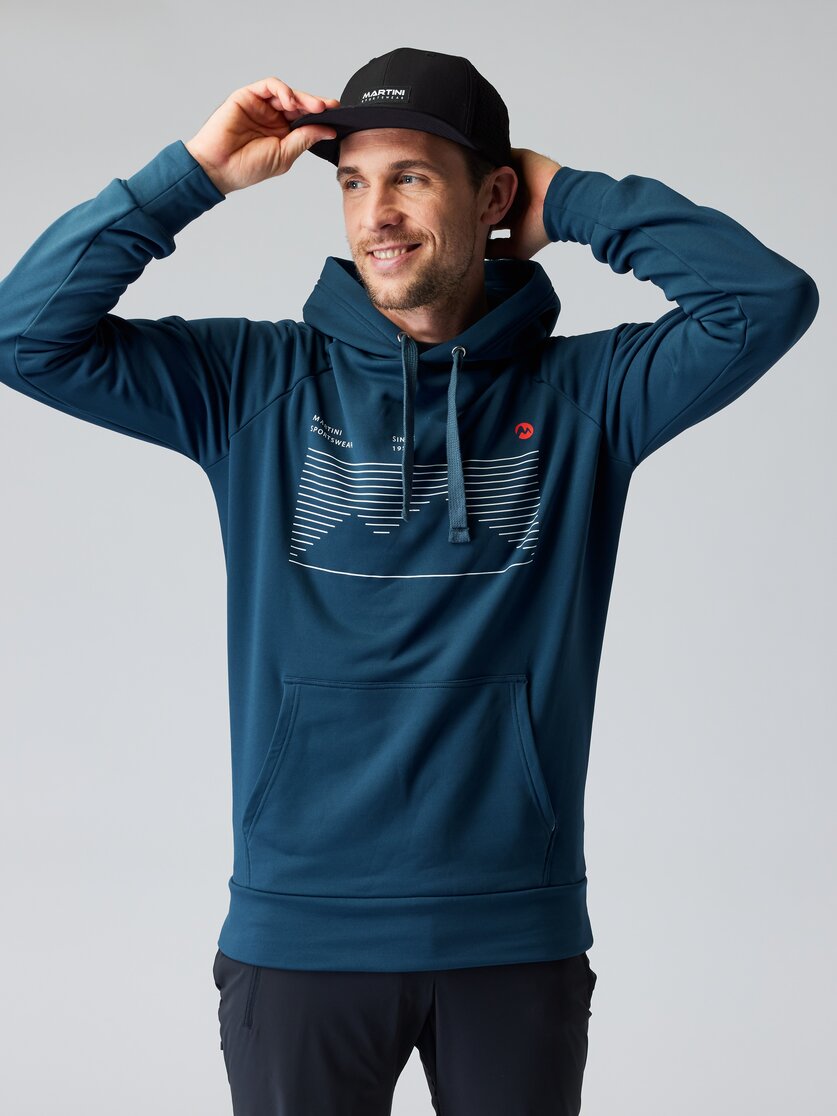 Martini Sportswear - LET'S GO_MTN - Hoodies in black - front view model - Men