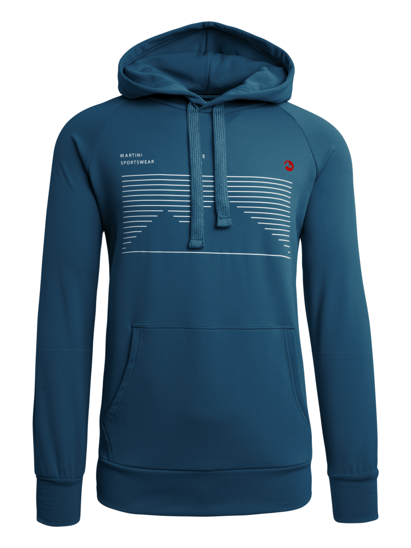 Martini Sportswear - LET'S GO_MTN - Hoodies in poseidon - front view - Men