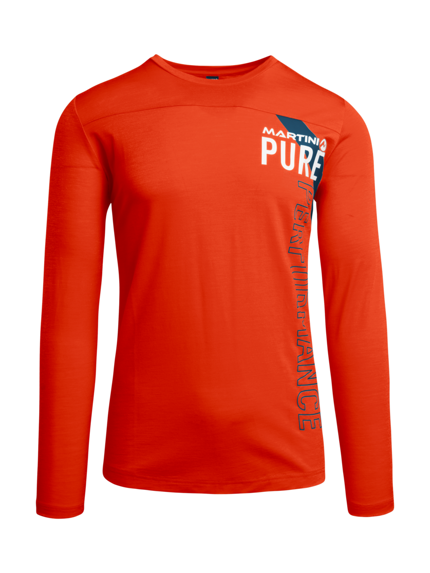 Martini Sportswear - DEFIANCE - Longsleeves in lava-poseidon - front view - Men
