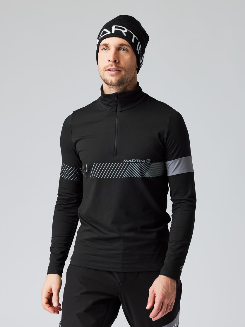 Martini Sportswear - PINNACLE - Longsleeves in black-white - front view model - Men