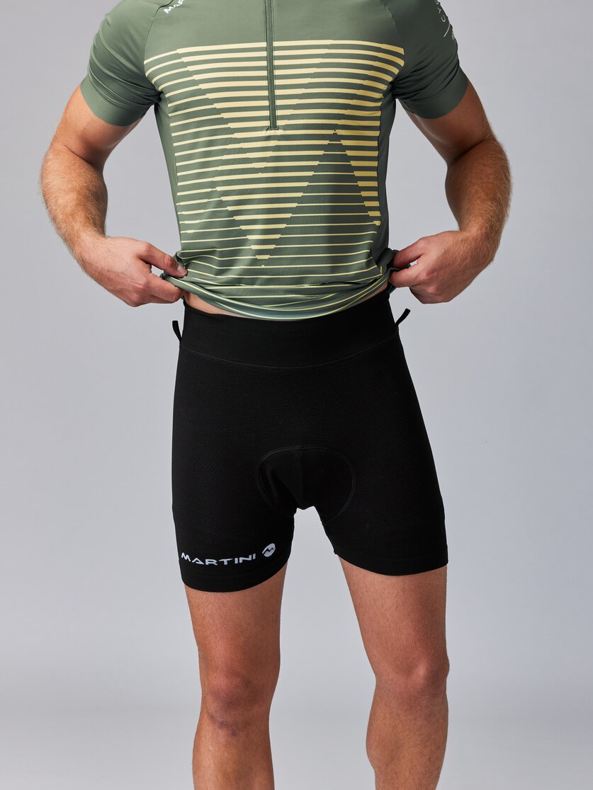 Martini Sportswear - FLOWTRAIL Clip In Shorts M - Shorts in black - front view model - Men