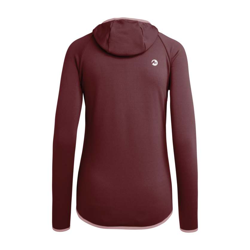 Martini Sportswear - PRIORITY_2.0 - Hybrid jackets in maroon - rear view - Women
