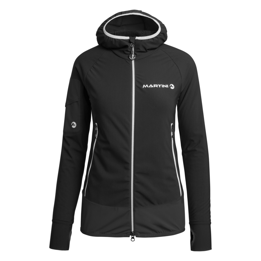 Martini Sportswear - INNOVATION - Hybrid jackets in black - front view - Women