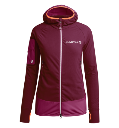 Martini Sportswear - INNOVATION - Hybrid Jackets in Red-Violet-Pink-Violet - front view - Women