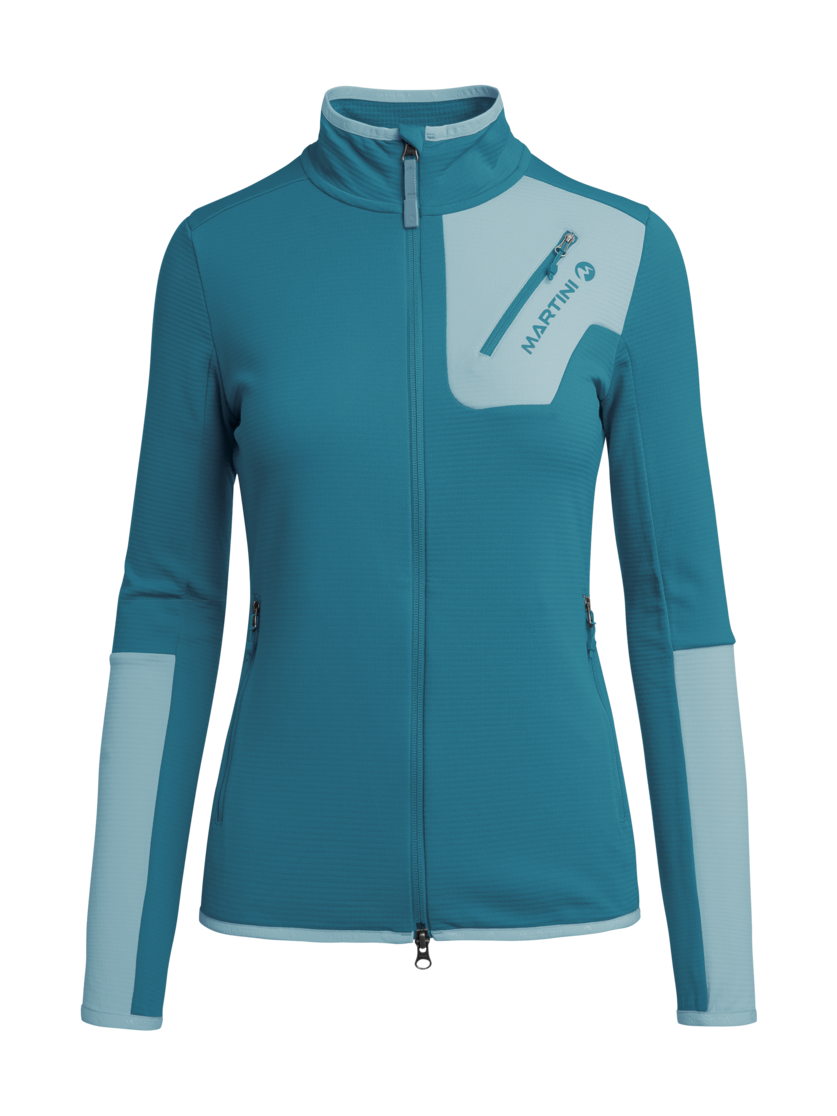 Martini Sportswear - RE.ACT - Fleecejacke in lake-ice - Vorderansicht - Damen