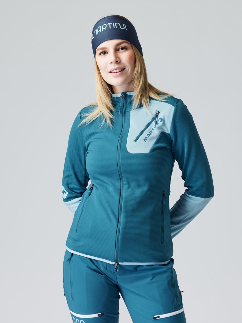 Martini Sportswear - RE.ACT - Fleecejacke in lake-ice - Vorderansicht Model - Damen