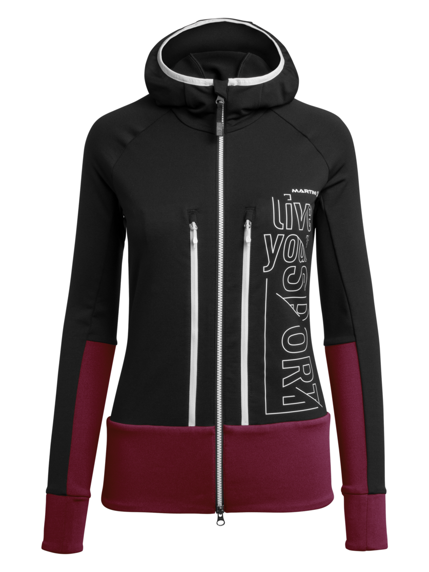 Martini Sportswear - CERVINO - Midlayers in black-plume - front view - Women