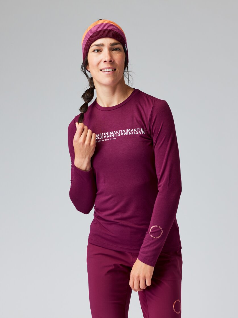 Martini Sportswear - NIOB - Langarmshirts in lake - Vorderansicht Model - Damen