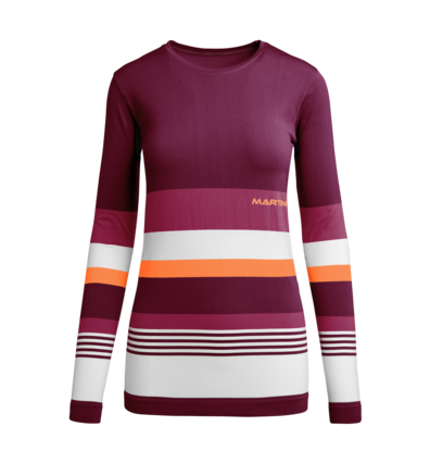 Martini Sportswear - PASSION - Langarmshirts in Violett-Rosa-Violett-Orange - Vorderansicht - Damen