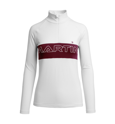 Martini Sportswear - PEARL - Langarmshirts in Weiß-Violett - Vorderansicht - Damen