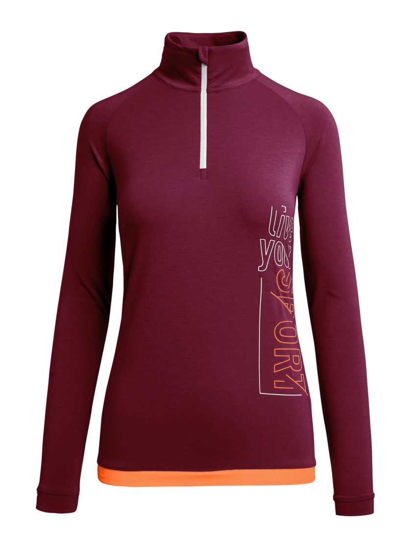 Martini Sportswear - HEARTBEAT - Longsleeves in plume-poppy - front view - Women