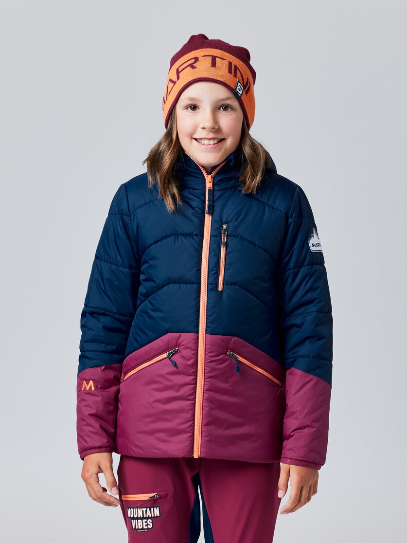 Martini Sportswear - CHAMOIS Kids - Primaloft & Gloft Jackets in lava-poseidon - front view model - Kids