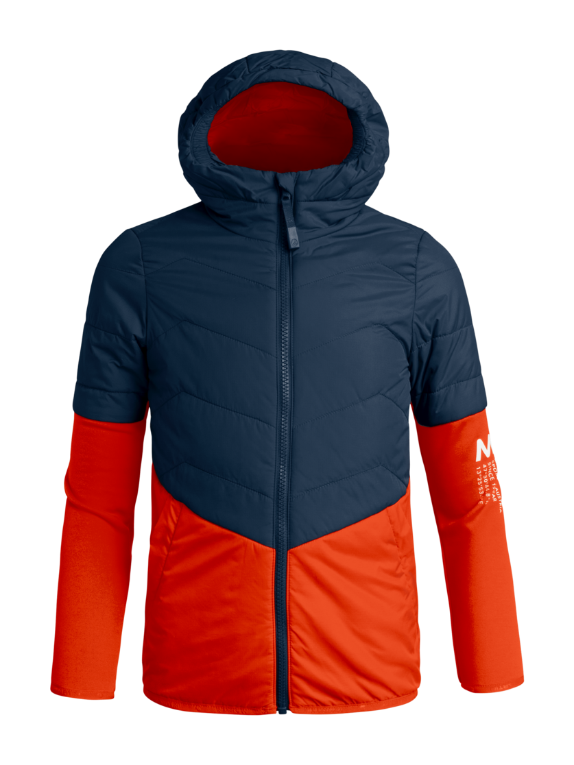 Martini Sportswear - IBEX Kids - Hybrid jackets in poseidon-lava - front view - Kids
