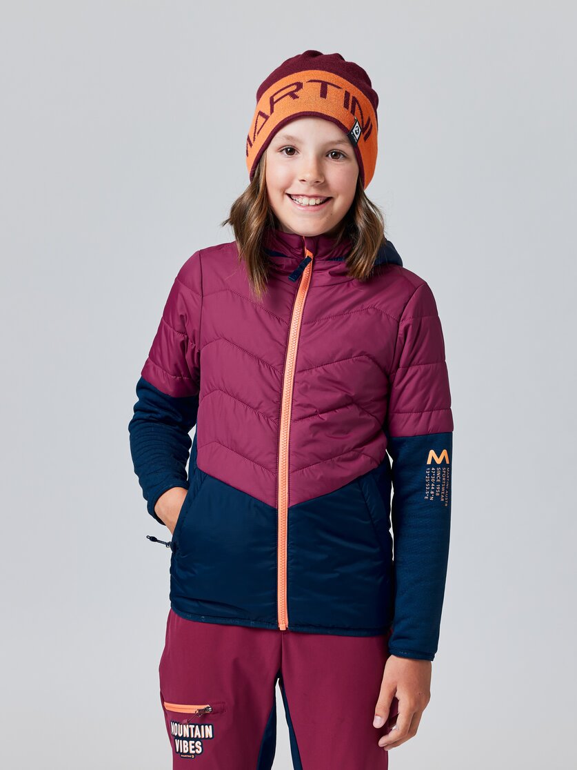Martini Sportswear - IBEX Kids - Hybrid jackets in poseidon-lava - front view model - Kids