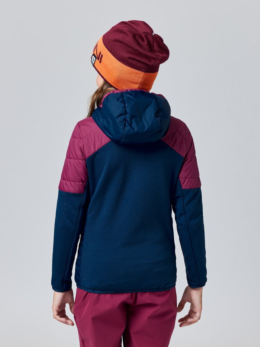 Martini Sportswear - IBEX Kids - Hybrid jackets in poseidon-lava - rear view model - Kids