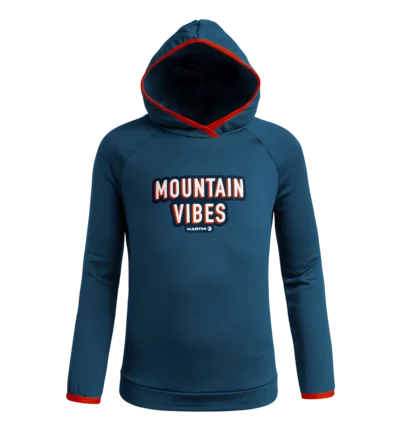 Martini Sportswear - BUZZARD Kids - Langarmshirts in poseidon-lava - Vorderansicht - Kinder