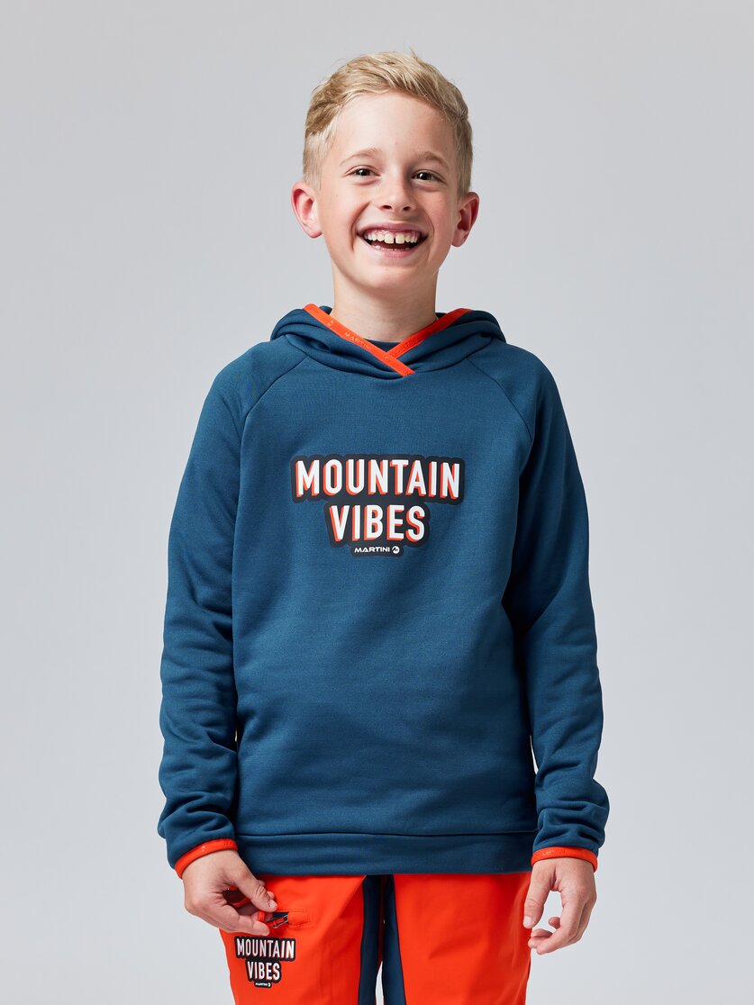 Martini Sportswear - BUZZARD Kids - Langarmshirts in poseidon-lava - Vorderansicht Model - Kinder