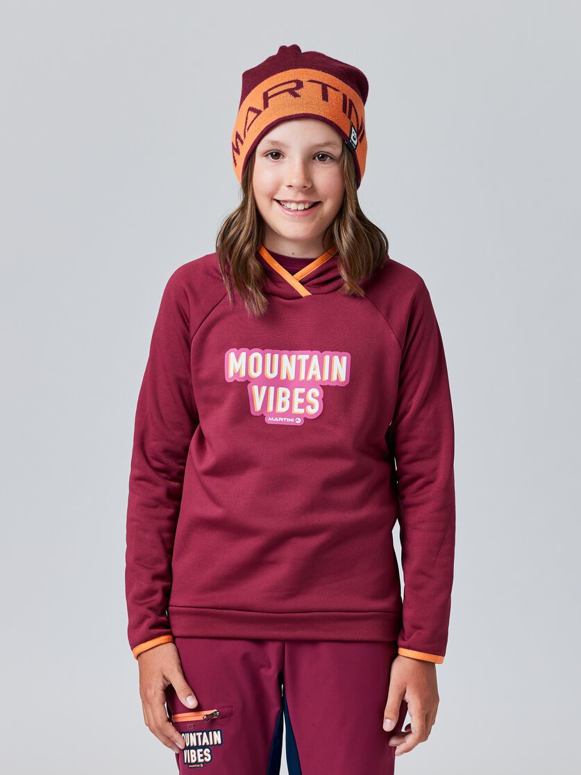 Martini Sportswear - BUZZARD Kids - Langarmshirts in poseidon-lava - Vorderansicht Model - Kinder