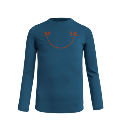 Martini Sportswear - MARTEN - Langarmshirts in Nachtblau-Orange - Vorderansicht - Kinder