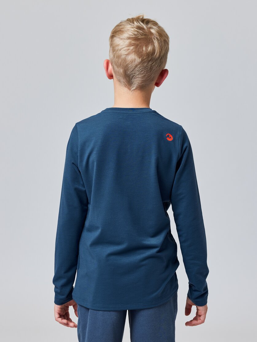 Martini Sportswear - MARTEN Kids - Langarmshirts in poseidon-lava - Rückansicht Model - Kinder