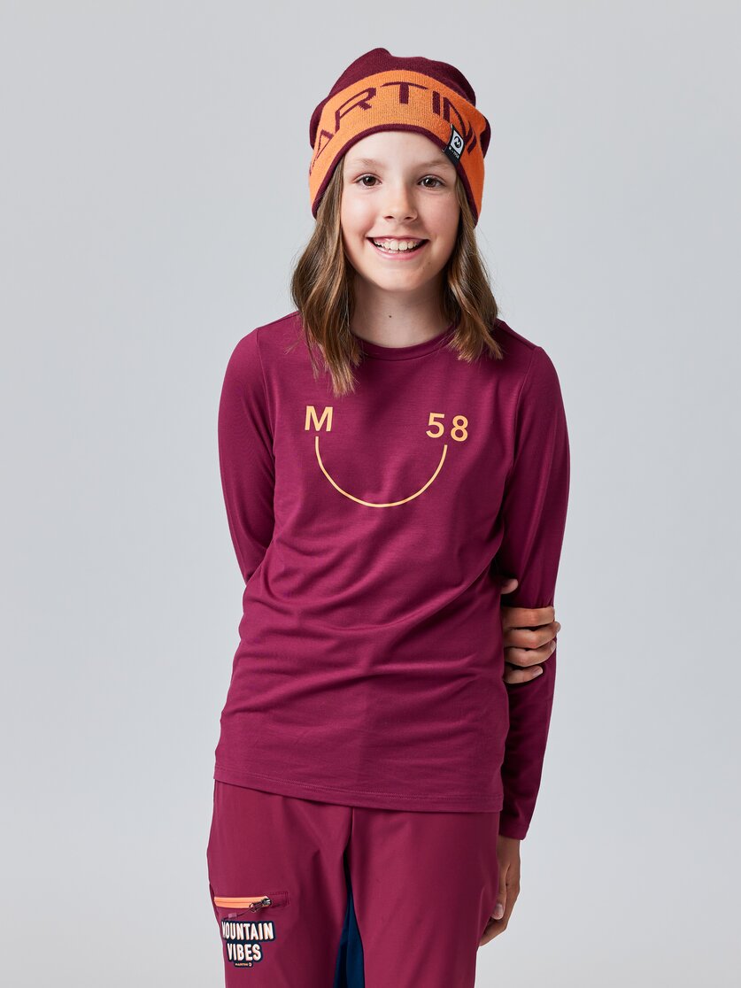 Martini Sportswear - MARTEN Kids - Langarmshirts in poseidon-lava - Vorderansicht Model - Kinder