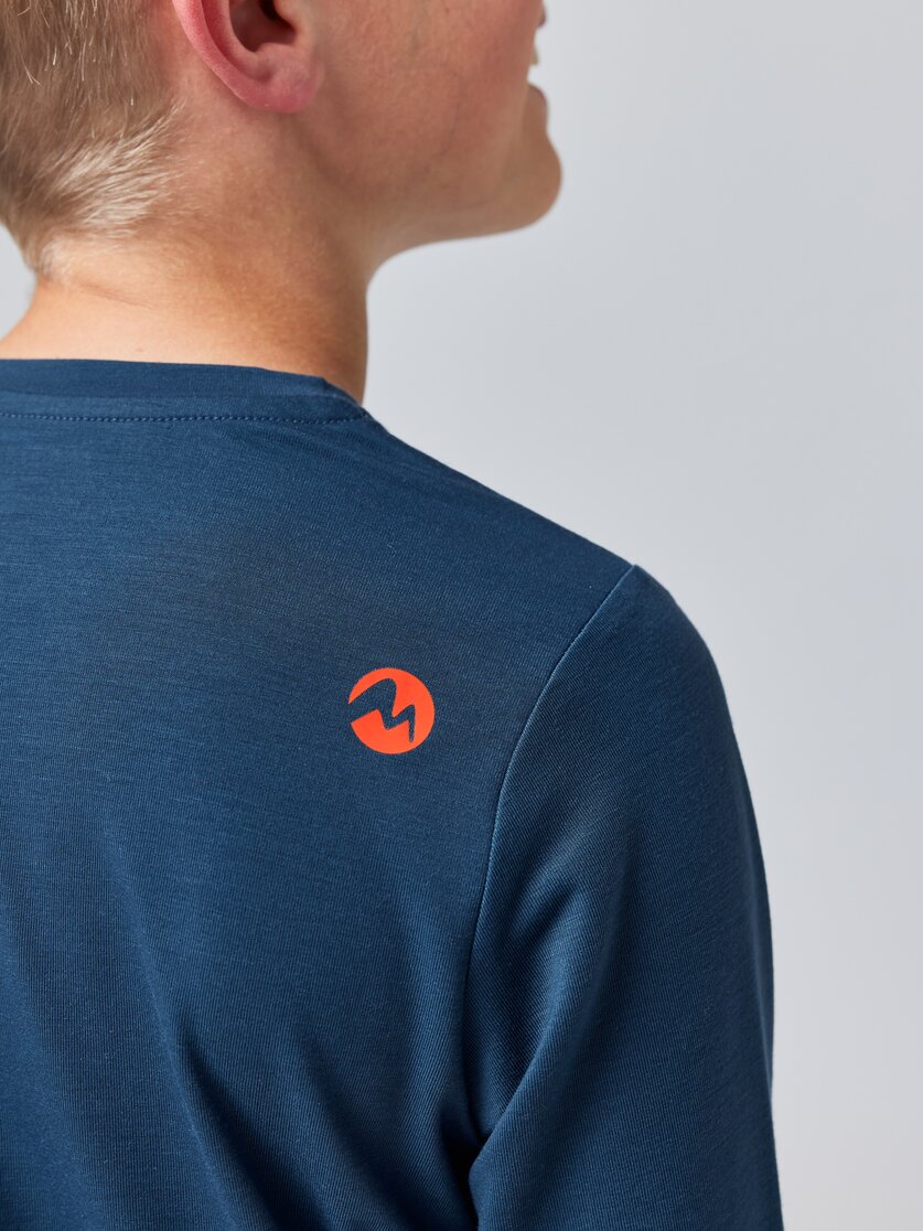 Martini Sportswear - MARTEN Kids - Langarmshirts in poseidon-lava - Detail 1 - Kinder