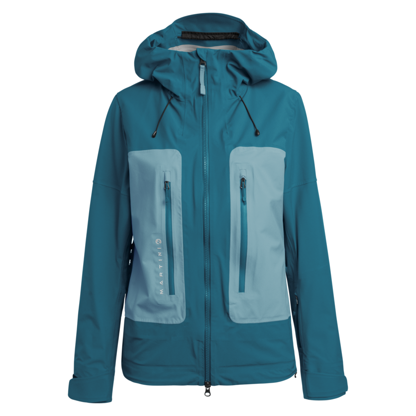 Martini Sportswear - MANASLU - Hardshell jackets in lake-ice - front view - Women