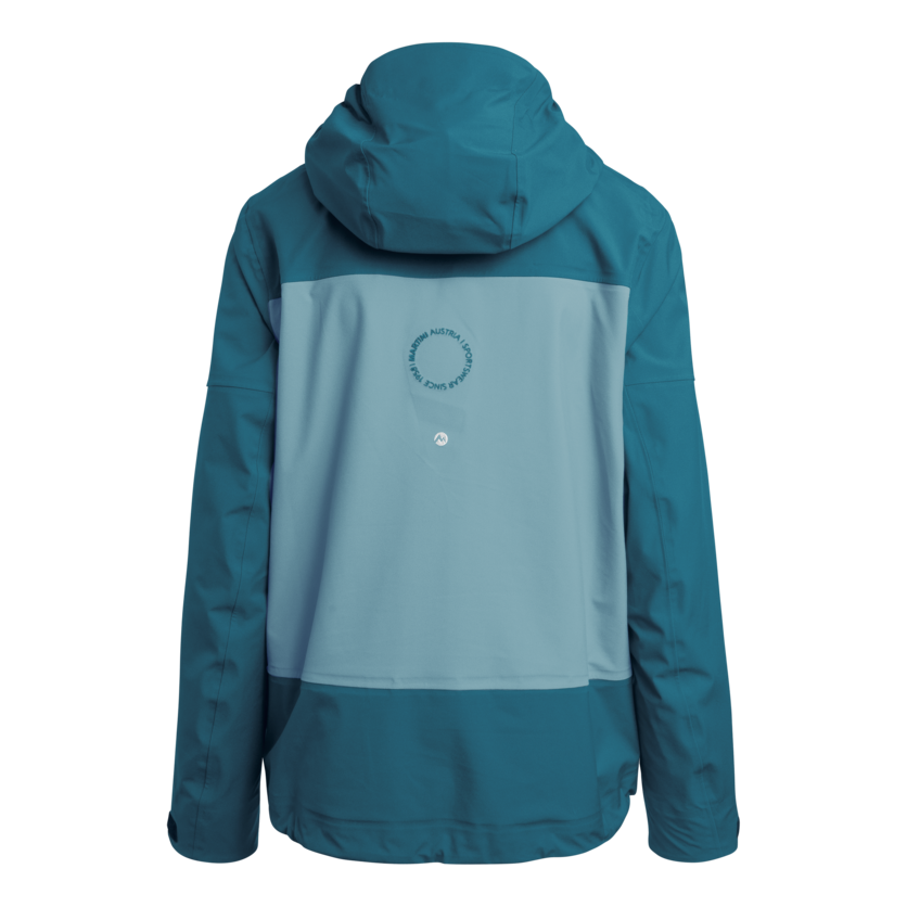 Martini Sportswear - MANASLU - Hardshell jackets in lake-ice - rear view - Women
